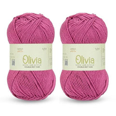 Ganga Acrowools Acrylic Olivia,Double Knit Yarn. Hand Knitting&Crochet Yarn. Oekotex Class 1 Certified. Pack of 2 Balls-100Gms Each. Shade No-Olv012, Maroon