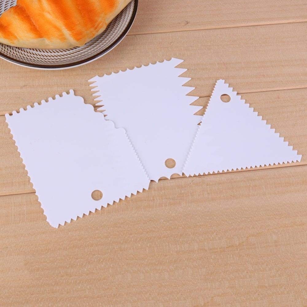 SYGA Set of 3 Cake Smoother Scrapper for Cake Decoration