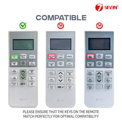 7SEVEN® Compatible with Hitachi Split Ac RSE/ESE/CSE-314HBD Model Original Remote of 168 Part Number Only Suitable with 1.2 Ton 3 Star Air Conditioner - Not Universal Hitachi Ac Remote