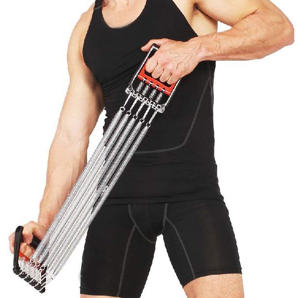 SYGA Professional Gym Exercise Chest Pull Expander Fitness Puller 5 Spring Portable Adjustable Resistance