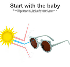 SYGA Kids Goggles, UV Protection Eyewears with Round Shape Monkey Style, Suitable for Age 3 to 8 Years - Beige