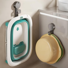STANSY Bathroom Suction Holder Hook, No Drill Wall Mounted Storage Rack for Washbasin, Razor & Toothbrush Holder, Strong Vacuum Cup Organizer for Tile & Glass, Gray (1 Pc)