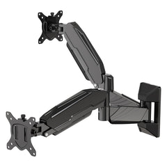 13-32" Monitor/LED TV, Gas Spring Wall Mount for 360 Degree Swivel & Tilt View (Dual Monitor Wall Arm)