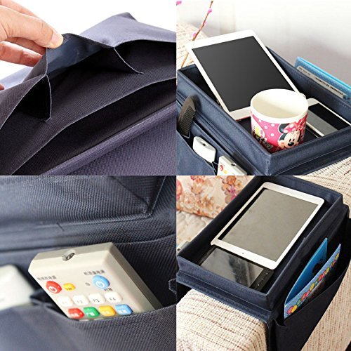 SYGA Sofa TV Remote Control Holder Organiser Fits Chairs Sofas (Black)