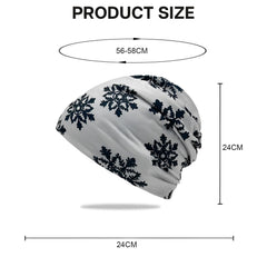 MOMISY Women Unisex Winter Beanie Hat & Neck Warmer | Knitted Multifunctional Scarf Cap with Letter Print | Warm Pullover Hat (in, Alpha, Free Size, GreyStar)