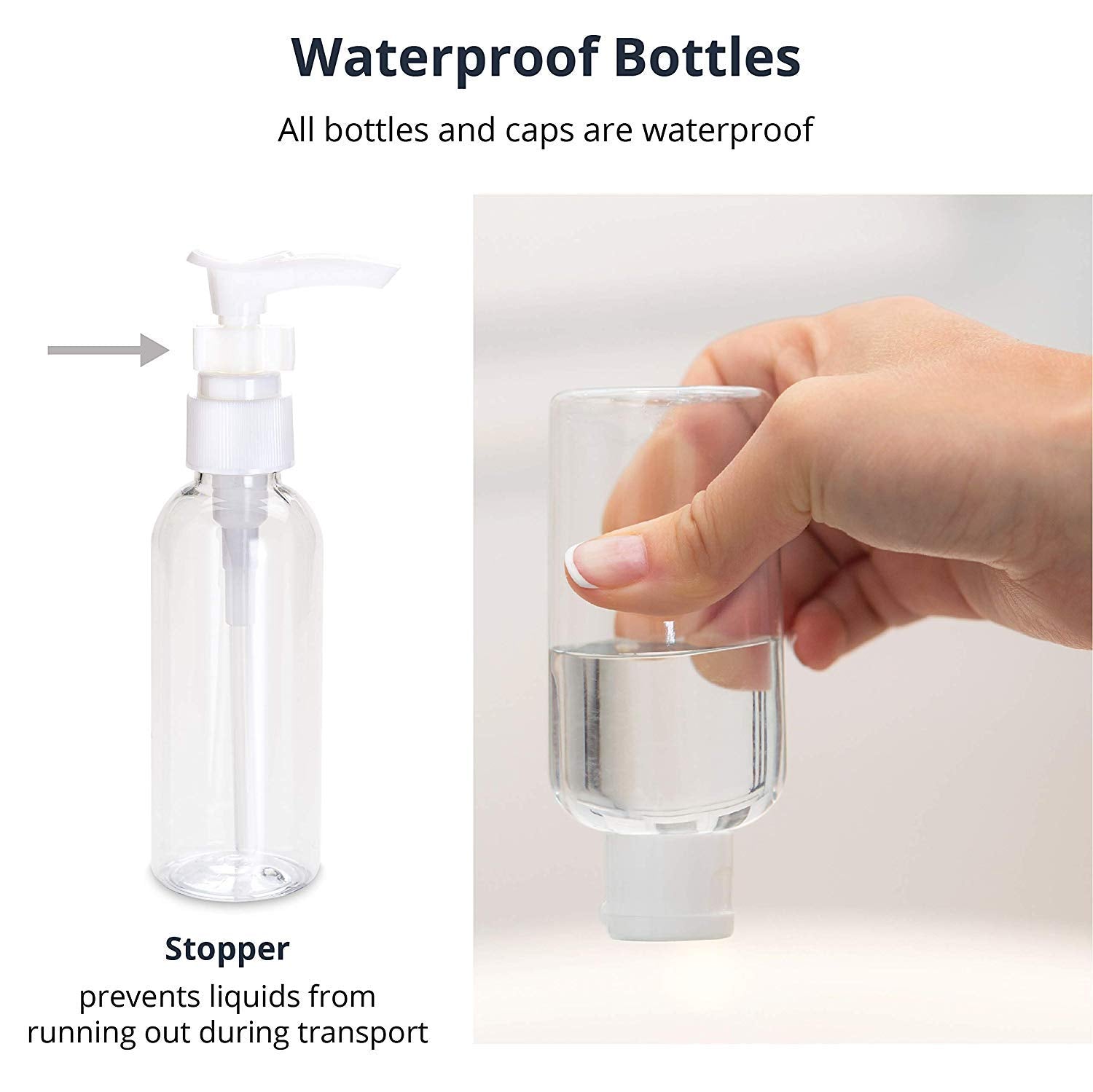 SYGA 100Ml Transparent Plastic Portable Cosmatic Spray Bottle Kit