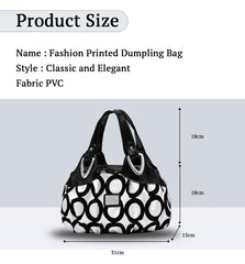 SYGA Women's Printed PU Leather Hobo Bag, Multiple Colors and Patterns, Crossbody Shoulder(CIRCLE PATTERN)
