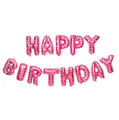SYGA 16 Inch Happy Birthday Foil Balloon Set Party Decorantion Blue Star Aluminum Letter, 13 Pieces