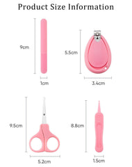 SYGA Baby, Infant and Toddler Pink Grooming Kit with Scissors - The Best Unique Baby Shower Gift for Girls and Boys