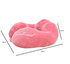 SYGA Neck Pillow Travel Soft Velvet Head Pillows Adjustable Providing 360-Degree Chin Support Head Rest Pillow (Brown, pack of 1)