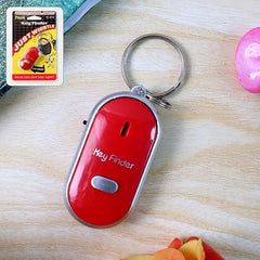 Key Finder Whistle Locator Keychain with LED Light, Multicolor