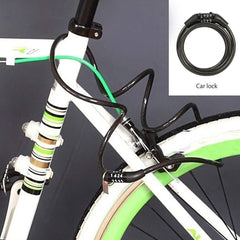 SYGA Small Motorcycle Lock Combination Anti-Thief Security Cable Bike 4 Digit Bicycle Lock