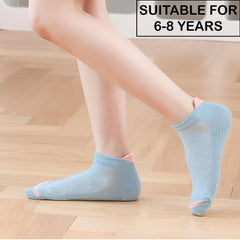 MOMISY 5 Pairs Girl Boys Tube Socks Toddlers Infant Solid Color Boat Spring and Autumn Socks Stretch Baby kids Sock (Dots Heart, 3 Year to 5 Year)