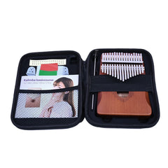 SYGA Thumb Piano Kalimba 21-Tone Keys Finger Piano Kalingba Musical Instrument Retro Dream Deer Gifts for Kids and Adults, Handguard-Brown