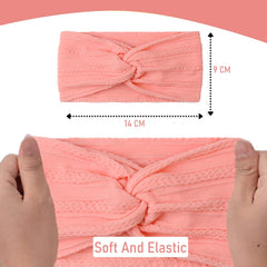 SYGA Baby Headband Nylon Soft Stretchable Bow Hairbands For Newborn Infant Toddler Kids 0-3 Year (Black)