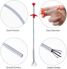Syga Drain Clog Remover Snake Hair Sink Cleaning Tool for Kitchen Bathroom (60 cm, Silver)
