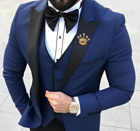 SYGA Men's Suit Chest Brooch Fashionable Gemstone Decoration Diamond Clothing Accessories(Champagne Diamond)