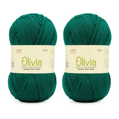 Ganga Acrowools Acrylic Olivia,Double Knit Yarn. Hand Knitting&Crochet Yarn. Oekotex Class 1 Certified. Pack of 2 Balls-100Gms Each. Shade No-Olv012, Maroon