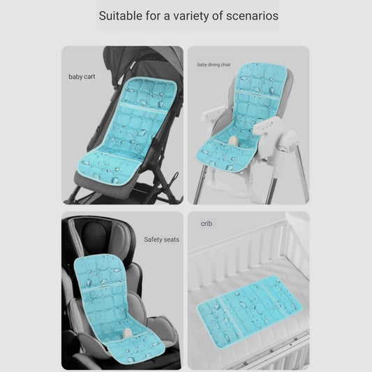 SYGA Baby Stroller Latex Mattress Children's Summer Mats Soft Texture Baby Stroller Seat Cushion for Baby Stroller, Car Seat - Polar Bear Blue