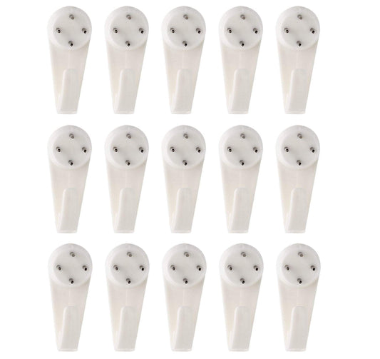 SYGA Set of 15 Medium Invisible HardwallPicture-Hanging Hooks Frame Wedding Photos Mirror Wall Hooks(B008B)