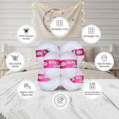 M.G ENTERPRISE MG Baby MelonKnitting Wool 200 Wool Thread for Crochet & DIY Craft Projects