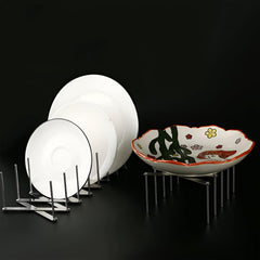 MOMISY Pot Lid Organizer, Stainless Steel, Adjustable Length, 4 Dividers