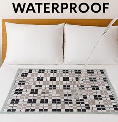 Homerz Premium Bed Server Food Mat Reversible Bed Server, Mattress Protector for Home | Food Mat for Kids, Size 36x36 inch, Double Side use Kitchen, Cupboard, Drawer, Wardrobe (Brown Lotus New)