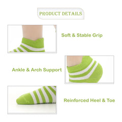MOMISY Baby Girl Boys children Non Slip Toddlers Infant children Cotton Stretch Crew Anti skid Slip Socks-6 Pairs(AntiSkid-Stripe, 1 to 3 years)