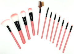 SYGA 12 Pcs Premium Make up Brushes with 1 Storage Box - Light Pink