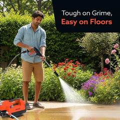 AGARO Supreme High Pressure Washer, Car Washer, 1800 Watts Motor, 120 Bars, 6.5L/Min Flow Rate, 8 Meters Outlet Hose, Portable, Car, Bike & Home Cleaning,Orange