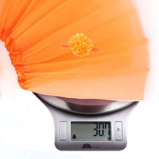 SYGA New Born Baby Girl Photography Tutu Skirt with Flower Headband Baby Girl Shower Suit - Orange