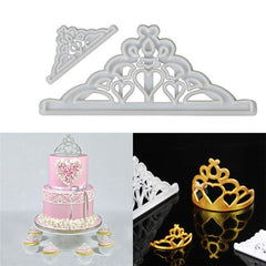 SYGA Cake Decorating Mould Crown Shape Fondant Cake Mold - White
