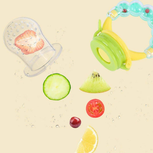 SYGA Medium Fresh Food Nibbler Fruit Feeder Nipple Pacifiers Bottles_Yellow