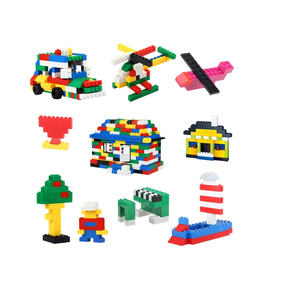 SYGA 1000 pc Toy Building Bricks Educational Game Blocks Kit for Children Compatible with Major Brands