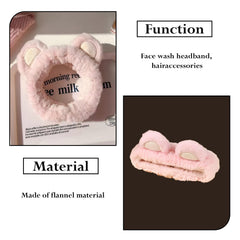 MOMISY Elastic Women's Lovely Hair Band Wash Face Spa Headband-Washable Facial Band Makeup Wrap Headbands Fits All Head Sizes (Pink, Free)