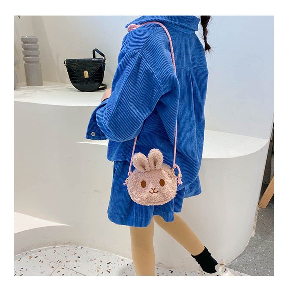 SYGA Children Girls Messenger Bag Coin Purse Small Bunny Rabbit Cat Cartoon Shoulder Bag (Beige (Cat))