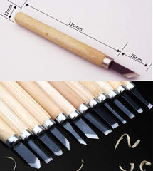 SYGA Set of 12 Wood Carving Tool Knife Kit for Wax, Rubber, Pumpkin, Soap, Vegetables and More for Kids and Beginners