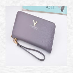 MOMISY Women's Girls PU Leather Party Wedding Clutch | Zipper | Ladies Purse Wallet Girls (Grey)