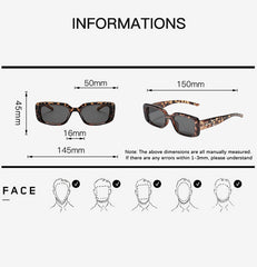 SYGA Women's Square Retro Sunglasses For Adult (Multicolor)