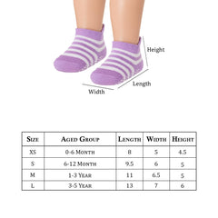 MOMISY Baby Girl Boys children Non Slip Socks Toddlers Infant Warm Cotton Stretch Crew Anti skid silicone dots striped -6 Pairs