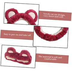 MOMISY Elastic Women's Lovely Hair Band Wash Face Spa Headband-Washable Facial Band Makeup Wrap Headbands Fits All Head Sizes (Majenta White, Free)