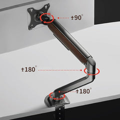 White Mulberry |DIY| Woodcraft - Premium Wooden Arm | Desk Mounted Monitor arm 15-32 Inch Monitor|9Kg Screen Capacity|Spring Assisted Premium Wooden Metal Desk Mount-(Single Screen)