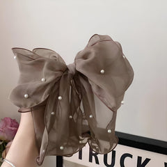 MOMISY Bow Shaped Hair Clip, Hair Accessories for Women and Girls (LaceBrown, Free)