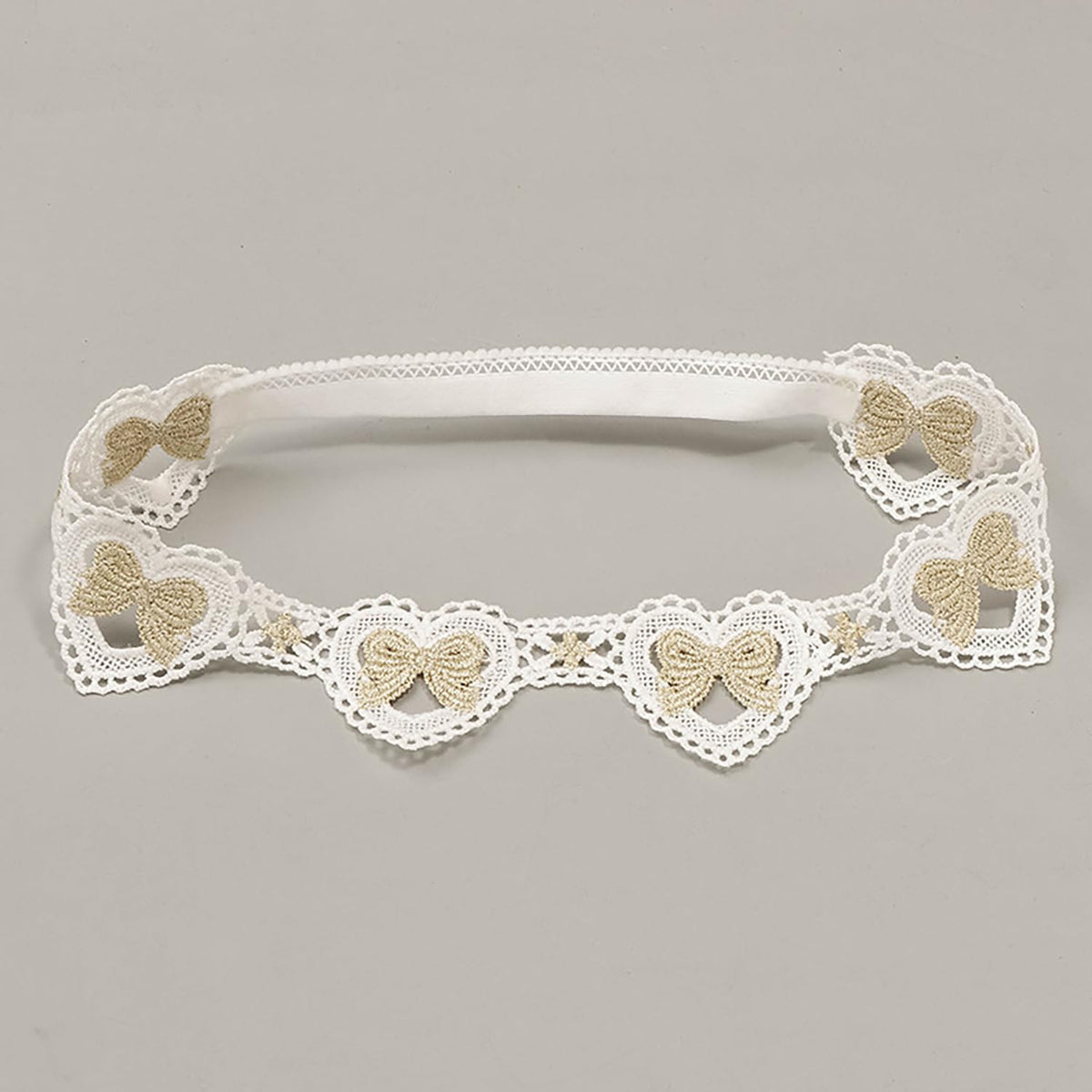 Kids Heart Headband for Girls, White