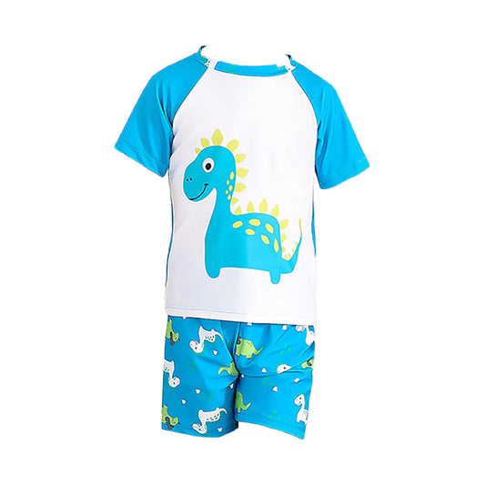 SYGA Children's Swimsuits for Cute Boys Pterosaur-Split Polyester-L Size Perfect for Kids Age 4-6 Years Old (Blue)