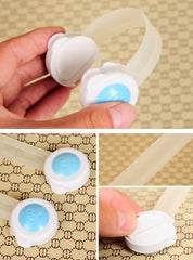 SYGA 12 Pcs Baby Safety Locks | Child Proof Cabinets, Drawers, Appliances, Toilet Seat, Fridge and Oven | Tools Not Required | Uses Dual Adhesive Tape and Latch System (Blue Smiley)