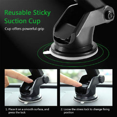SYGA Car Phone Mount,Washable Strong Sticky Gel Pad with One-Touch Design Car Mobile Holder