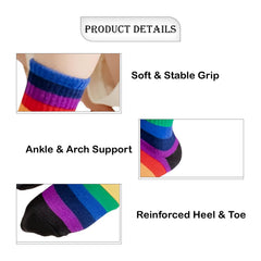 MOMISY 5 Pairs Girl Boys Tube Socks Toddlers Infant Solid Color Boat Spring and Autumn Socks Stretch Baby kids Sock (IN, Age, 3 Years, 5 Years, DarkRainbow)