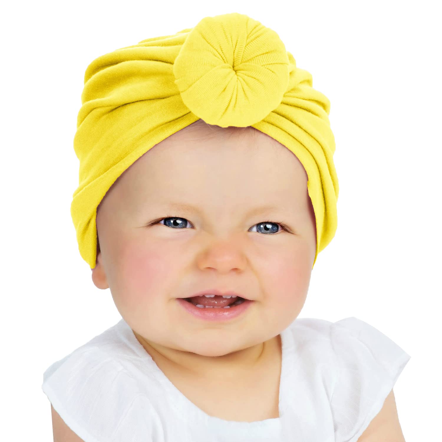 SYGA Unisex Cotton Turban Hat (Pack Of 1) (TurbonHeadWrap_Black_Black_S)