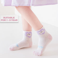 MOMISY 5 Pairs Baby kids Girl Boys Toddlers InfantmCotton Stretch Baby Socks (IN, Age, 1 Year, 3 Years, ThinBaby)